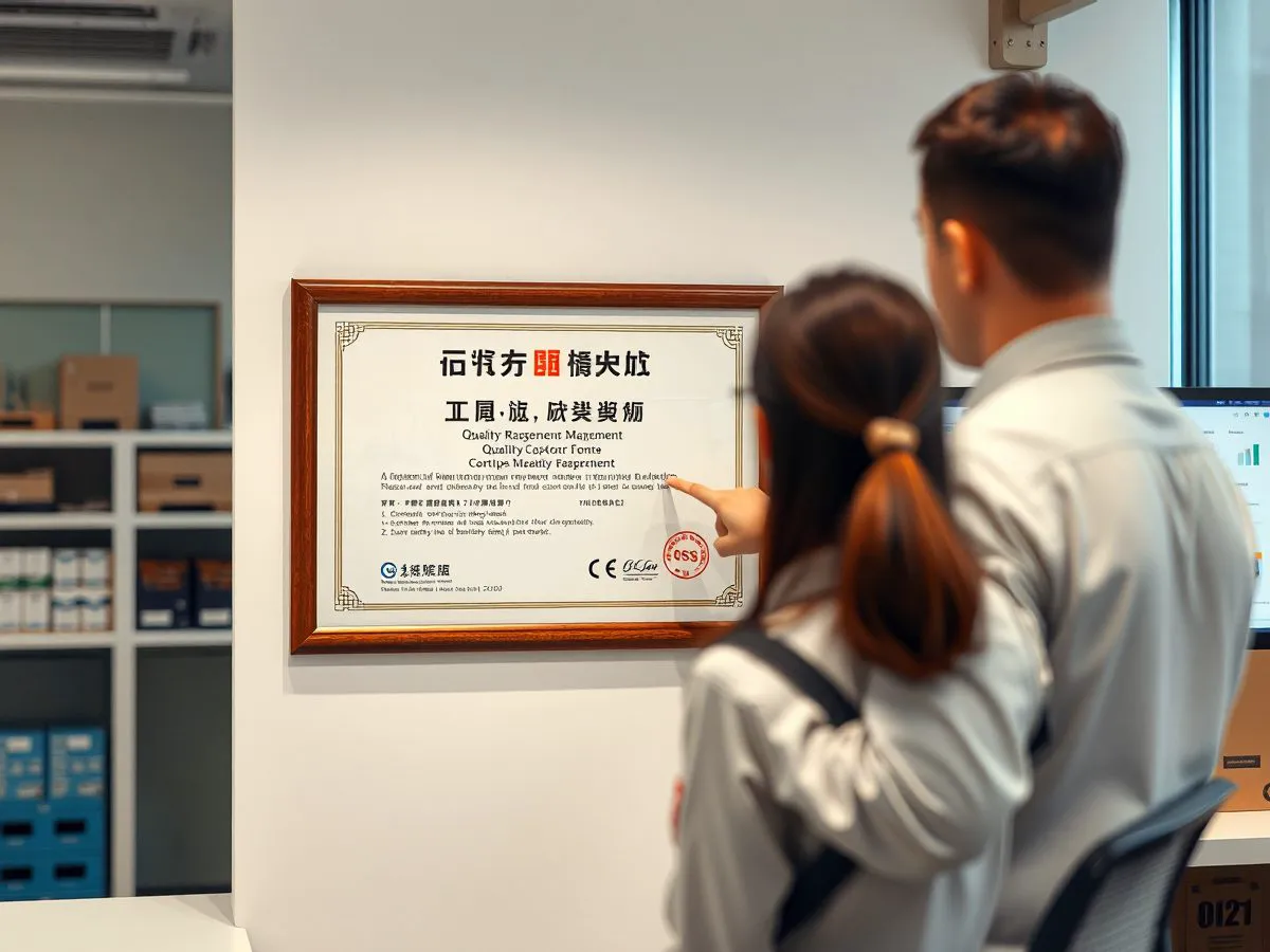 ISO 9001质量管理体系认证证书展示